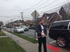 Sheamus films a promotional spot walking down Centre Avenue in Secaucus.