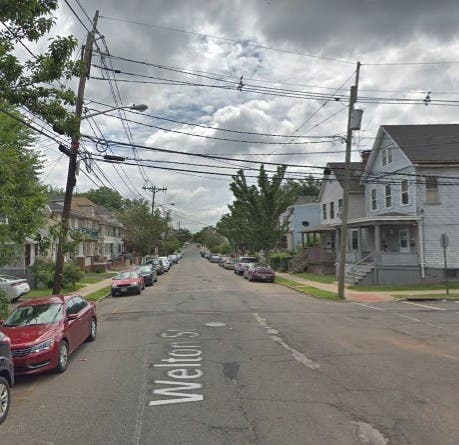 A view down Welton Street, where the man's body was found this past Friday, April 5.