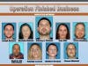 The nine people charged with running the drug ring.