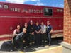 Members of the Little Silver Fire Department with the staff of IMA Urgent Care Shrewsbury