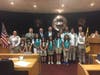 The Secaucus Girl Scouts with the mayor and town council at the meeting.