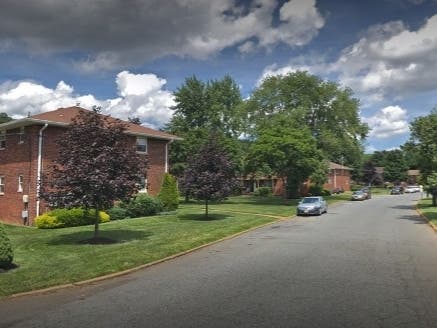 Outside the Stratford Apartments on Arcade Lane in Old Bridge where the incident occurred.