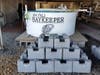 These are the cinder blocks that will become "oyster castles."