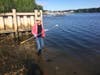Volunteers collect water samples from the Navesink.