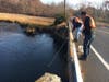 Volunteers collect water samples from the Navesink.