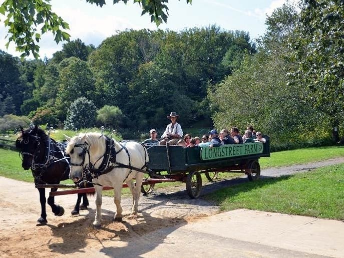 Historic Longstreet Farm’s Harvest Home Festival will feature wagon rides.