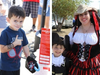 At right, Oliver Couillard, 7, with Wolf Pack 168 from Rutherford, got into the spirit with his mom, Monica Couillard.