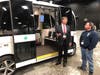 The buses are 100 percent electric-powered. They were unveiled to the media at the NJ Council on Special Transportation Expo in Edison this week.