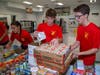 Colts Neck High School ROTC students helped assemble the 118 boxes of care packages for the Dennis W. Zilinski II Memorial Fund this week.