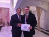 Aberdeen Mayor Fred Tagliarini with Matawan-Aberdeen school superintendent Dr. Joseph "Jay" Majka, a U.S. Marine.