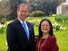 Republican candidates Holmdel Mayor Eric Hinds, who was seeking re-election, with running mate Chiung-Yin Cheng Liu.