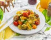 Flo's Israeli salad - full of tasty and healthy vegetables.