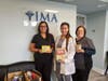 The staff of Red Bank Medical with their donations