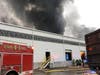 A photo of the Bayshore Recycling plant fire on Monday.