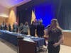 Local Secaucus teen Sydney Fournier sang a beautiful and powerful rendition of the National Anthem before Chief Miller was sworn in Tuesday night at the PAC.