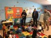 Hyman and Secaucus Mayor Mike Gonnelli speak to Pre-K students at Millridge School.
