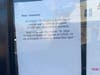 A sign up at Aji Sushi Friday afternoon.