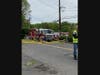 Volunteer firefighters at the scene.