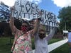 A photo from the May 31 protest march in Metuchen.