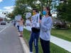 A photo from the May 31 protest march in Metuchen.