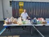 Elliott and others collected these baskets to give as thank-yous to police in Wood-Ridge.