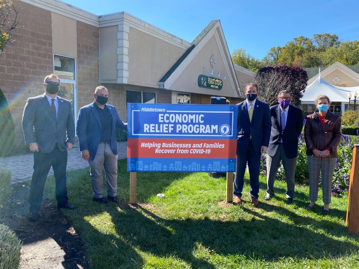 Mayor Perry and the Twp. Committee announced the program Oct. 15 outside Nana’s Kitchen.