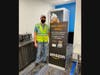 Misko at work in Amazon's Carlstadt​ warehouse.