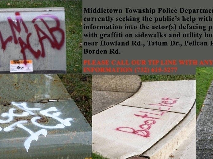 Middletown police released this in September, after a second round of the graffiti was found.