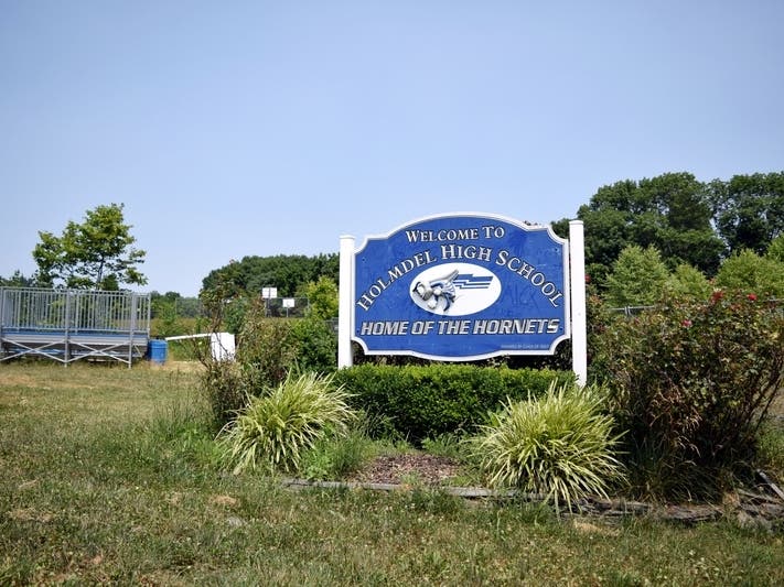 The sign outside Holmdel High School.