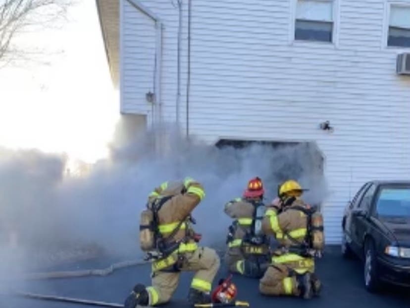 This is a photo from the scene on Warren Place Friday morning in North Middletown. The fire started in a laundry room.