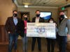 The owners of Middletown Pancake House receiving their check. "We intend to use the MERP funds to continue hiring local residents and erect an outdoor tent and tables when warm weather arrives.”