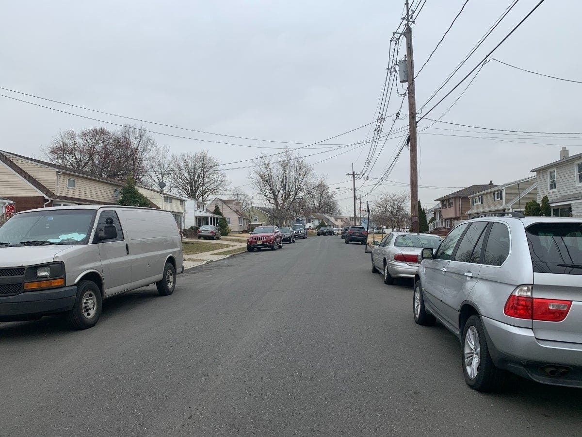 A view down Laurel Street in Carteret, where the toddler boy was killed while playing in his backyard on March 16, and where the vigil will be held Sunday night.