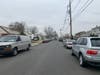 A view down Laurel Street in Carteret, where the toddler boy was killed while playing in his backyard on March 16.