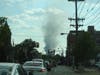 Smoke from the fire seen in Highland Park Monday afternoon.