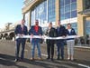 Left to right: State Assemblyman Gerry Scharfenberger; Ryan Clarke; Richard Saker; Rick Hibell and Patricia Snell at the new store opening at 7 a.m. Wednesday.