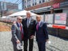From left: Steven K. Libutti, MD, director, Rutgers Cancer Institute of New Jersey, senior vice president of oncology services at RWJBarnabas Health; Governor Phil Murphy; Barry H. Ostrowsky, CEO, RWJBarnabas Health.