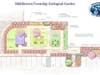 A map showing how the new eco-garden at the Middletown Recycling Center on Kanes Lane will look.