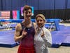 Coach Tatiana Kovaleva with her best student, Jeffrey Gluckstein, of Atlantic Highlands.