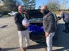 Secaucus Mayor Mike Gonnelli at the food giveaway Monday.