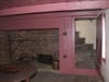 The kitchen area where slaves worked and slept above it at Marlpit Hall. On the right you can see the staircase that leads up to the "slave quarters." 