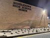 Outside Middletown High School North Sunday night.