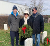 Holmdel teen Nicholas Codispoti pictured with Marion and Dennis Zilinski, parents of the Middletown soldier killed in Iraq in 2005.