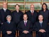 The New Jersey Supreme Court (top row, left to right): Lee Solomon, Anne Patterson, Faustino Fernandez-Vina, Fabiana Pierre-Louis; and bottom row (left to right): Jaynee LaVecchia, Chief Justice Stuart Rabner (who did not hear this case) and Barry Albin.