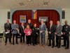 From left to right: Chief of Staff to Middlesex County Prosecutor Paul Miller, New Jersey State Police Lt. John Hayes, Middlesex County Corrections Chief Investigator David D’Amico, Councilwoman Lizbeth DeJesus, Mayor John McCormac and others.