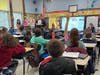 Sgt. Stephen Keller of the Middletown Police Department teaches the L.E.A.D. program in a classroom. 