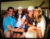 The couple with Pete's daughters when they first started dating.