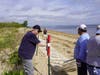 The Goldman Sachs volunteers replacing the fence at Cliffwood Beach Friday, May 27.