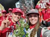 Selfies are for winners! As one of Honda's first-ever female trackside engineers, Rotondo snapped this photo with Marcus Ericsson just minutes after he won the Indy 500. Rotondo is a trackside engineer for the car Ericsson drove.