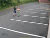 These security images were taken in the parking lot of River Plaza Elementary School, which was broken into at 8:20 p.m. June 30.