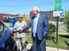 On Wednesday, Mayor McCormac charged a Tesla owned by Woodbridge Police Officer Francis Lee.